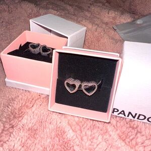 2 Open Heart Charms ❤️ PANDORA